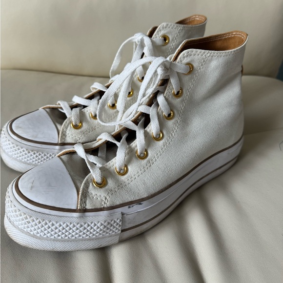 Custom Design white platform converse - Picture 9 of 13